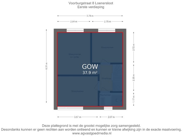 Floorplan - Voorburgstraat 8, 3634 AW Loenersloot